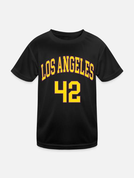 Los Angeles 42 - Kinder Funktions-T-Shirt - Schwarz - Vorne
