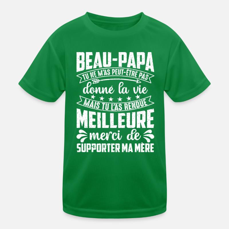 Beau-papa Merci De Supporter Ma Mère T-shirt sport Enfant