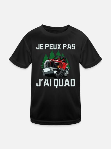 Je Peux Pas J'ai Quad - T-shirt sport Enfant - noir - Devant