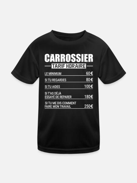 Le Tarif Horaire D'un Carrossier - T-shirt sport Enfant - noir - Devant