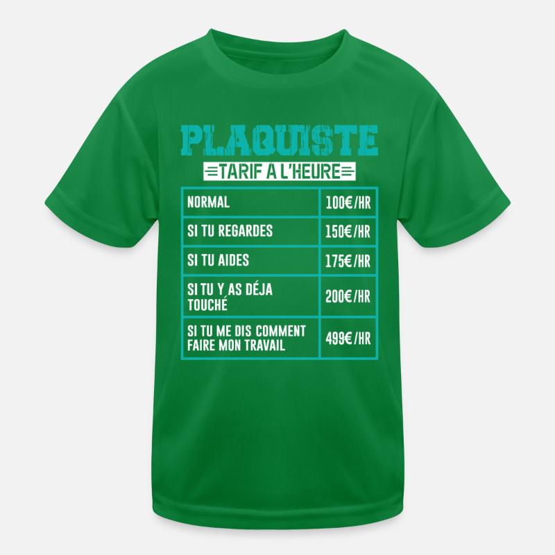 Le Tarif Horaire D'un Plaquiste T-shirt sport Enfant