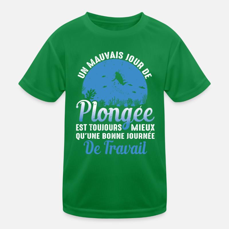 Plongée Anniversaire Idée Cadeau Design Mer Humour T-shirt sport Enfant