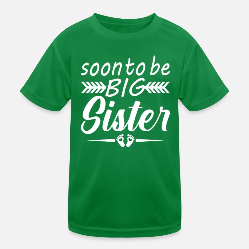 Bald Große Schwester Schwangere Mutter Schwangerschaft Kinder Funktions-T-Shirt