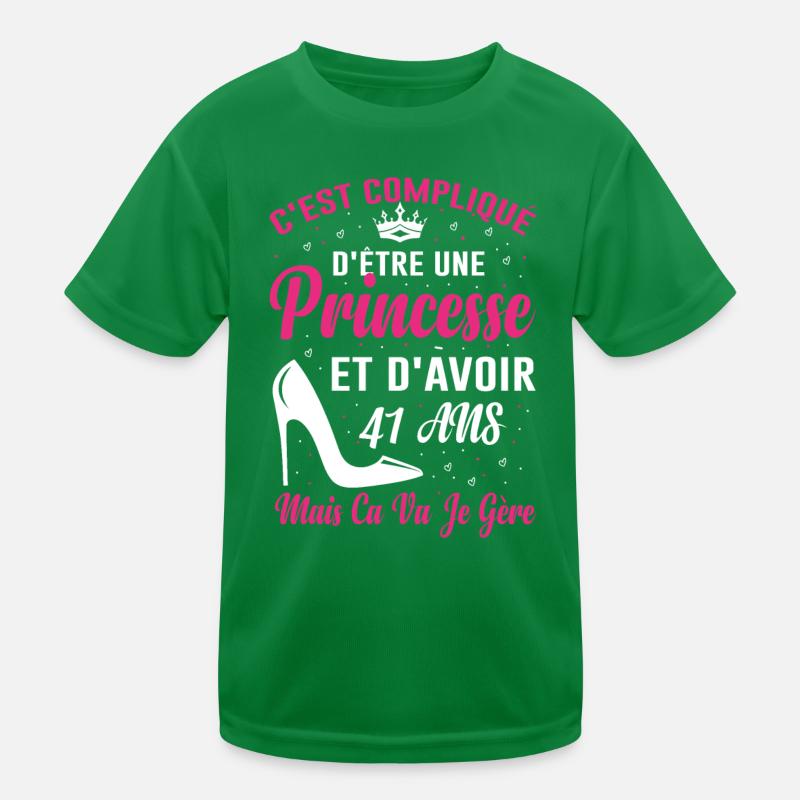 Princesse 41 Ans Idée Cadeau Anniversaire Amour T-shirt sport Enfant