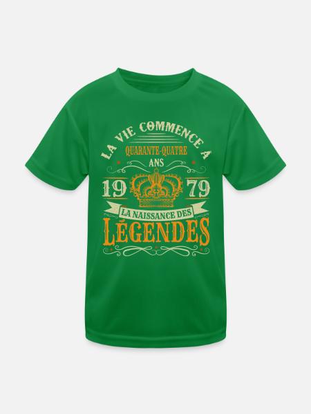 44 Ans 1979 Joyeux Anniversaire Vintage Perfection - T-shirt sport Enfant - vert - Devant