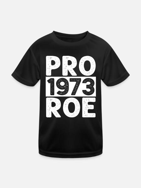 Pro 1973 Roe - Kinder Funktions-T-Shirt - Schwarz - Vorne