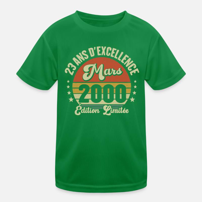 23 Ans D'excellence Mars 2000 Édition Limitée T-shirt sport Enfant