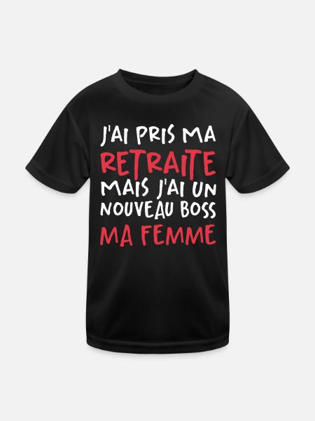 J'ai Pris Ma Retraite - T-shirt sport Enfant - noir - Devant