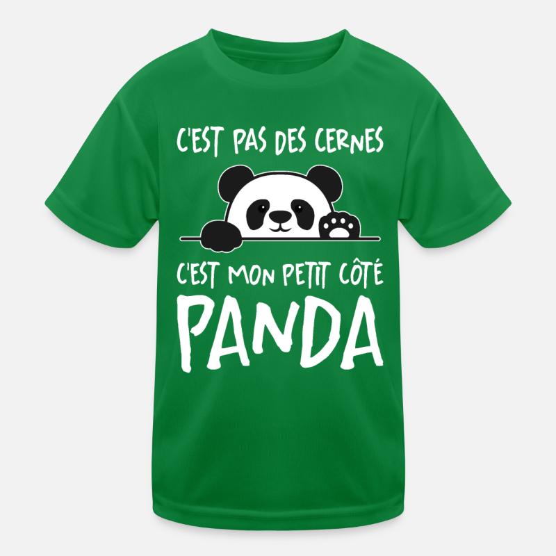 C'est Pas Des Cernes Citation Idée Cadeau Panda T-shirt sport Enfant