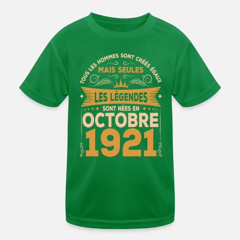 Les Légendes Sont Nées En Octobre 1921 T-shirt sport Enfant