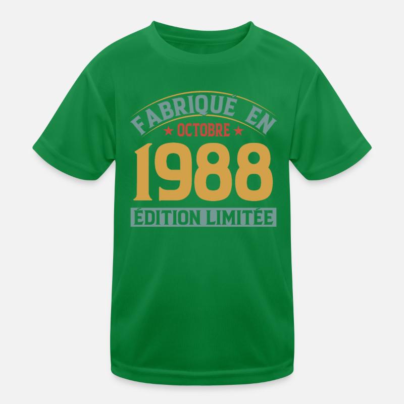 Fabriqué En Octobre 1988 Édition Limitée T-shirt sport Enfant