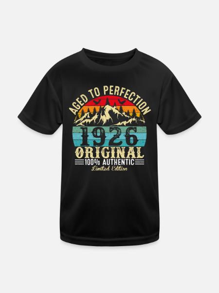 Aged to perfection 1926 Original - Kids Functional T-Shirt - black - Front
