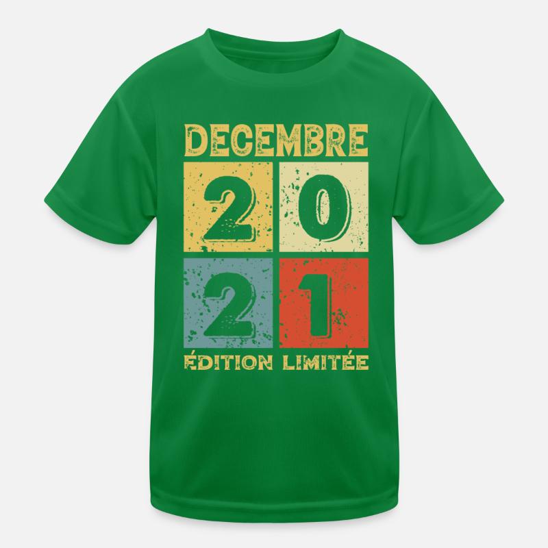 Vintage Geburtstagsgeschenkidee Dezember 2021 Kinder Funktions-T-Shirt