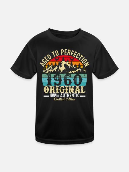 Aged to perfection 1960 Original - Kids Functional T-Shirt - black - Front