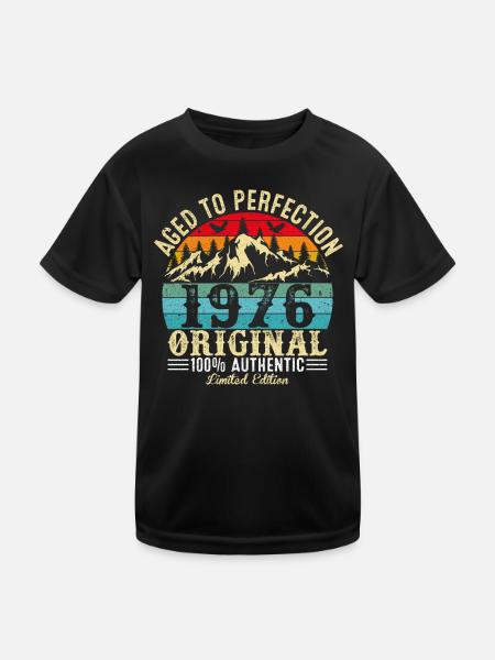 Aged to perfection 1976 original - Kids Functional T-Shirt - black - Front