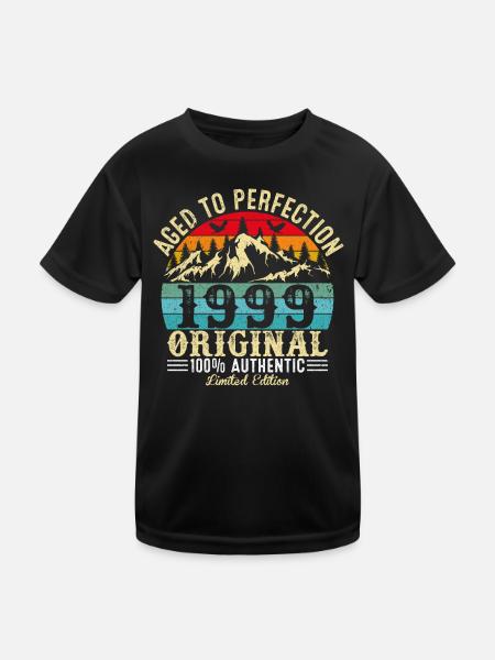 Aged to perfection 1999 original - Kids Functional T-Shirt - black - Front