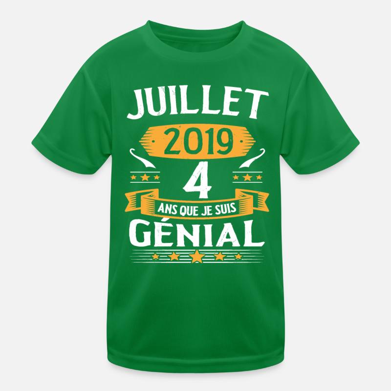 Juli 2019 4 Jahre I'm Awesome Geschenk Kinder Funktions-T-Shirt