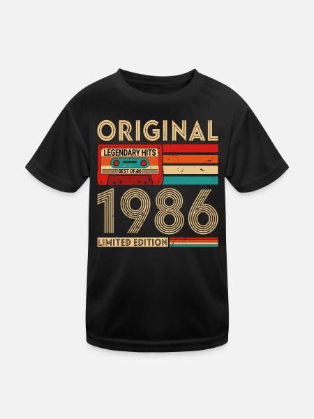 Original legendary hits The best of 1986 - Kids Functional T-Shirt - black - Front