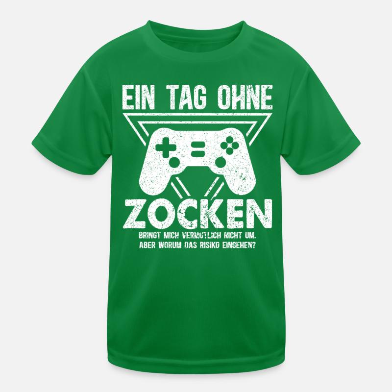 Ein Tag Ohne Zocken Kinder Funktions-T-Shirt