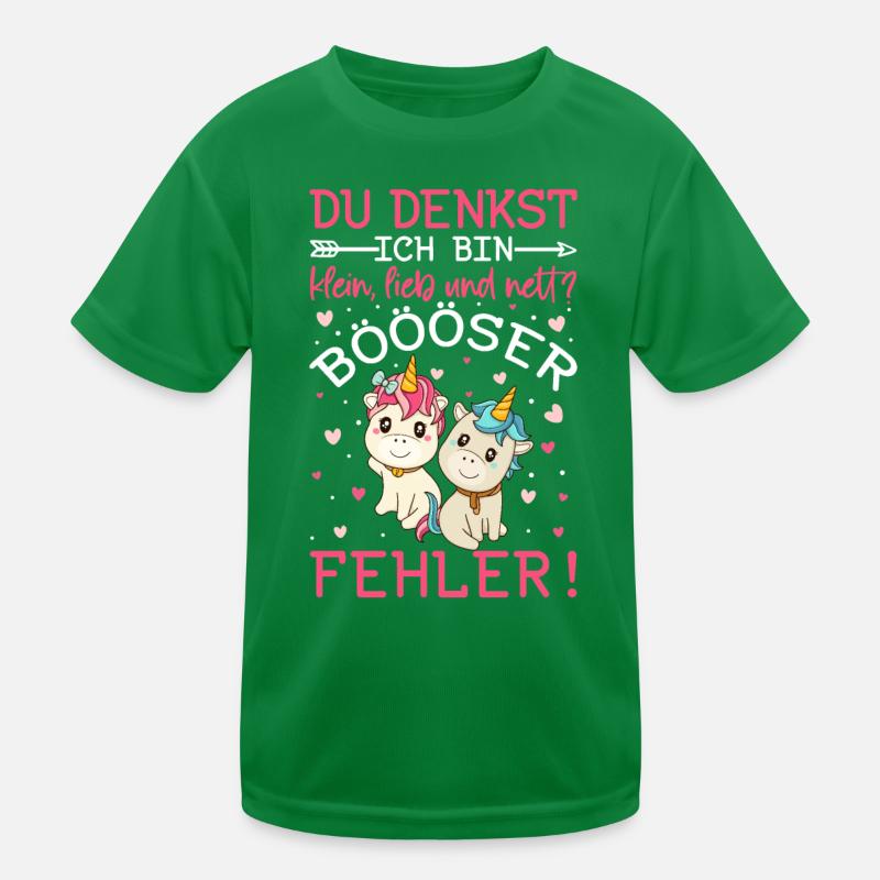 Du Denkst Ich Bin Klein Lieb Und Nett Kinder Funktions-T-Shirt