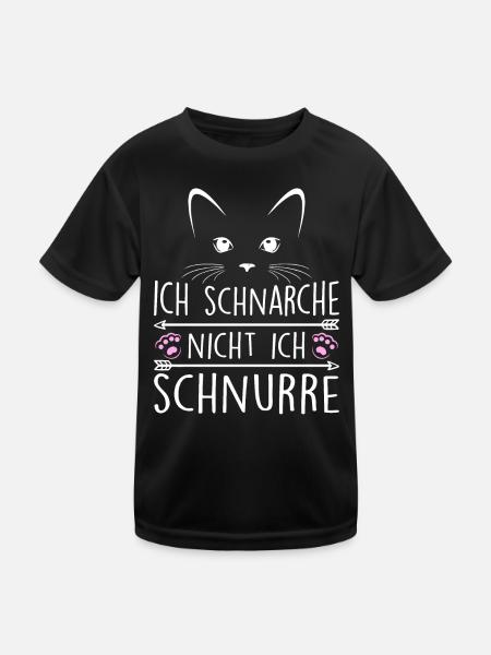 Ich Schnarche Nicht Ich Schnurre - Kinder Funktions-T-Shirt - Schwarz - Vorne