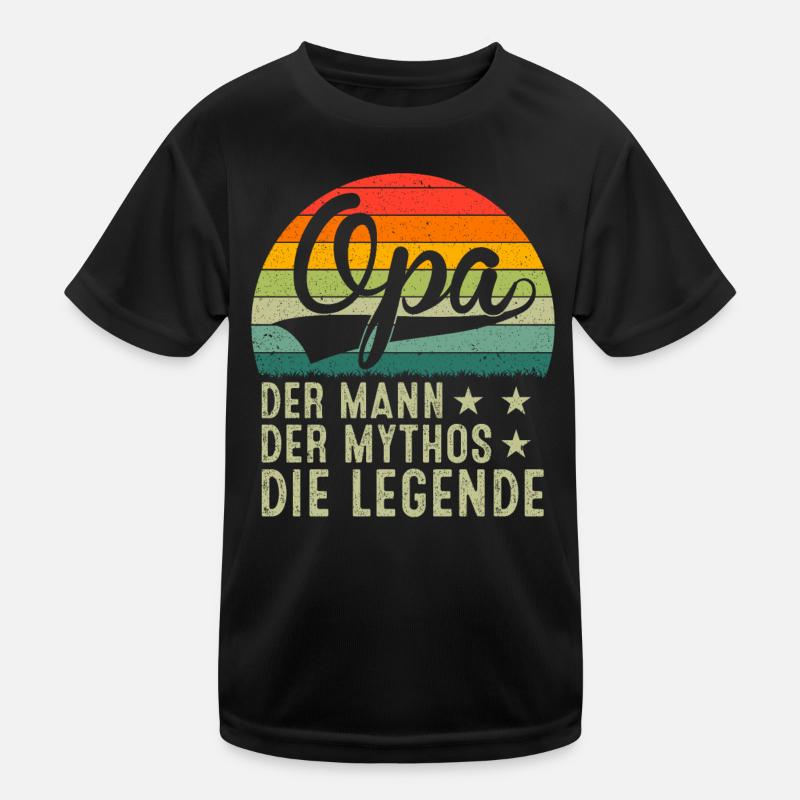 Opa Der Mann Der Mythos Die Legende Kinder Funktions-T-Shirt