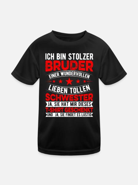 Funny Brother Sister Birthday Christmas Gift Idea - Kinder Funktions-T-Shirt - Schwarz