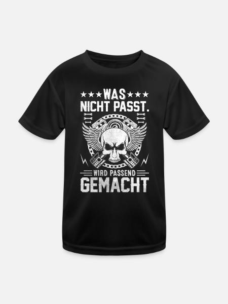 Was Nicht Passt Wird Passend Gemacht - Kinder Funktions-T-Shirt - Schwarz - Vorne