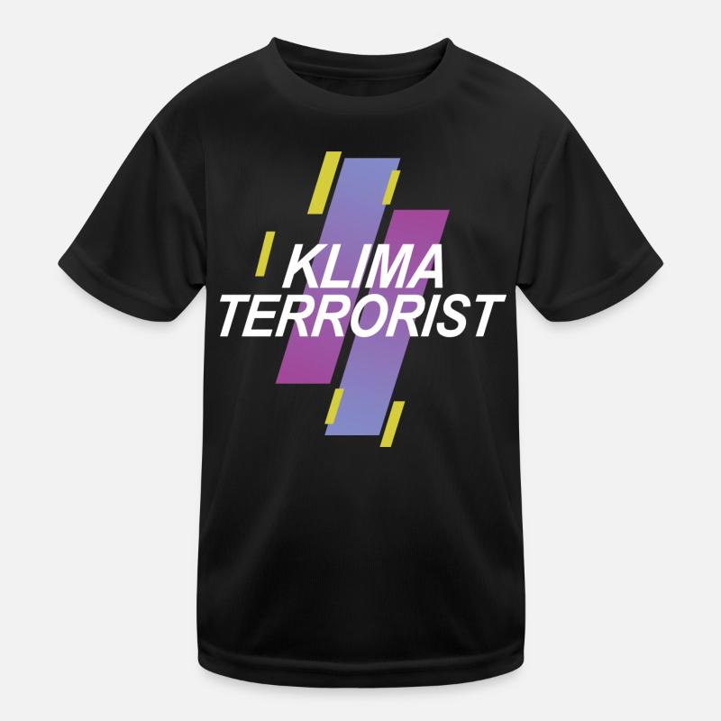 Klimaterrorist Kinder Funktions-T-Shirt