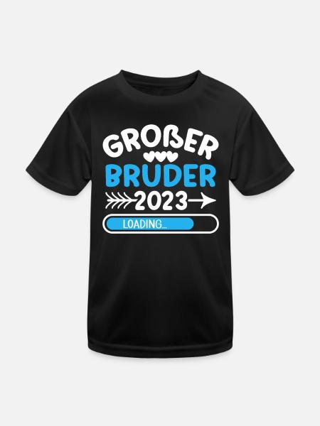Großer Bruder 2023 - Kinder Funktions-T-Shirt - Schwarz