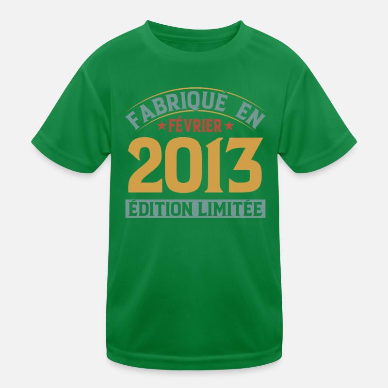 Fabriqué En Février 2013 Édition Limitée T-shirt sport Enfant