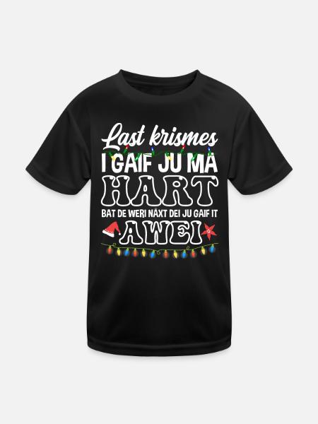 Last Christmas Krismes Lustig Weihnachten X-mas - Kinder Funktions-T-Shirt - Schwarz