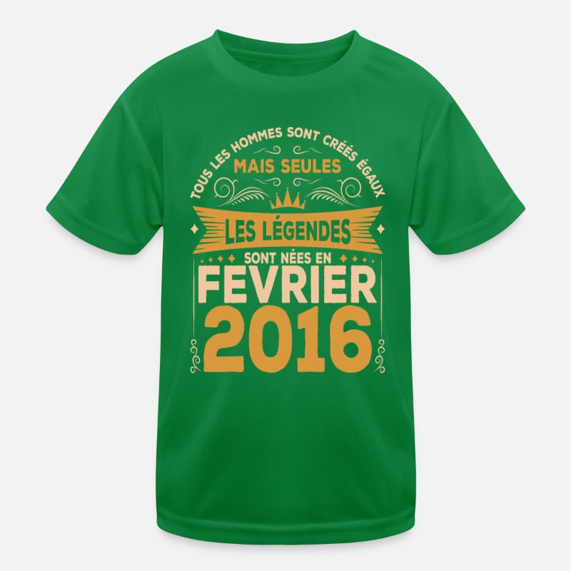 Les Légendes Sont Nées En Février 2016 T-shirt sport Enfant