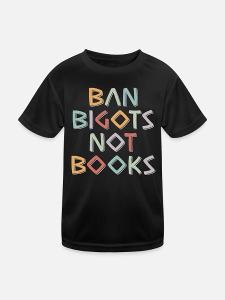 Anti Censure Ban Bigots Pas Livres Livres interdits - T-shirt sport Enfant - noir - Devant