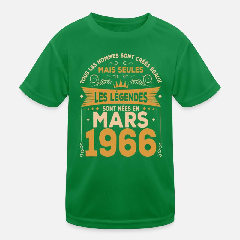 Mars 1966 Édition limitée Anniversaire T-shirt sport Enfant