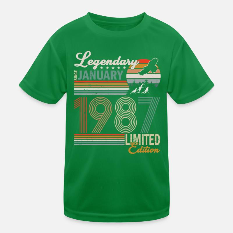 Januar 1987 geboren Kinder Funktions-T-Shirt