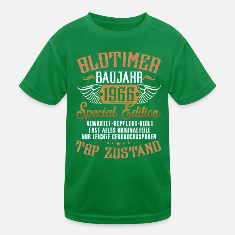 Oldtimer Baujahr 1966 geboren Geburtstag Spruch Kinder Funktions-T-Shirt