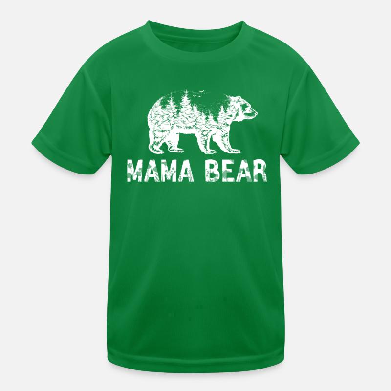Wald Mama Bär für Mama Mama Mutter Kinder Funktions-T-Shirt