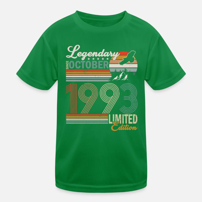 Date de naissance: Octobre 1993 - Edition Limitée Rétro T-shirt sport Enfant