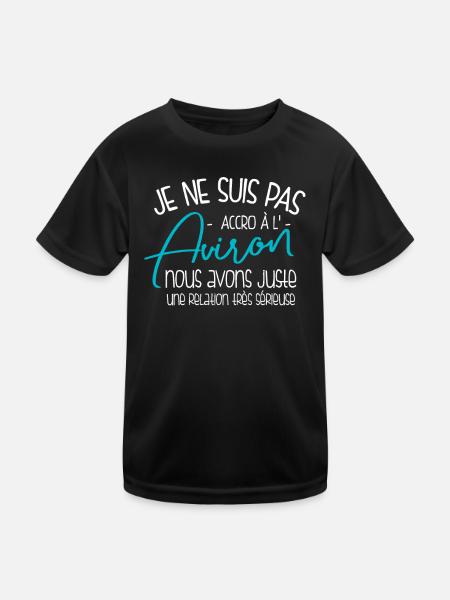 Relation Sérieuse Avec L'aviron - T-shirt sport Enfant - noir - Devant