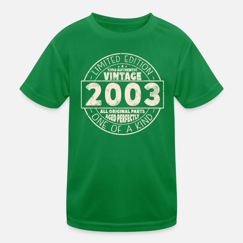 Original Vintage 2003 Anniversaire T-shirt sport Enfant