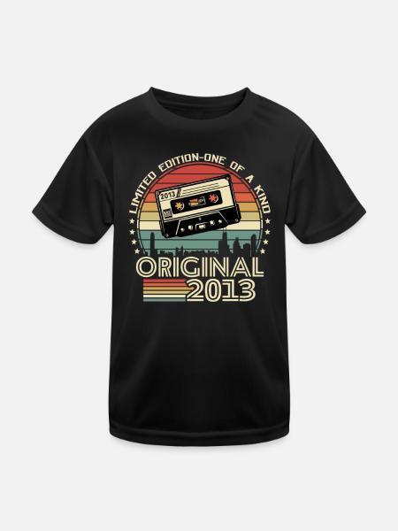 Original 2013 Vintage Vintage Birthday Retro - Kids Functional T-Shirt - black - Front
