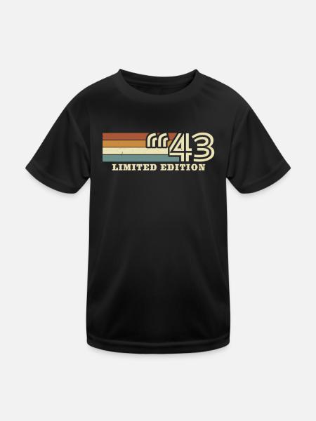 Vintage Anniversary 1943 Limited Edition - Kids Functional T-Shirt - black - Front