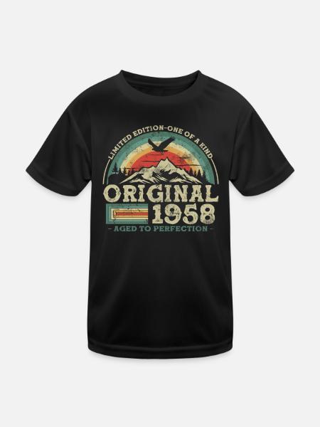 Beperkte Oplage - Uniek Millésime 1958 - T-shirt sport Enfant - noir - Devant