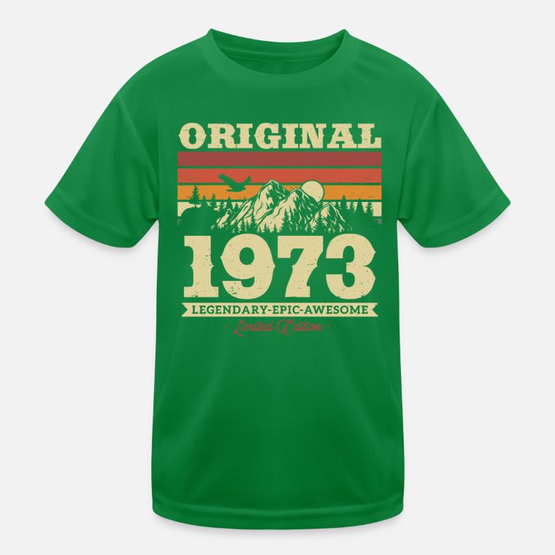 Vintage Birthday Gift 1973 Retro Kids Functional T-Shirt