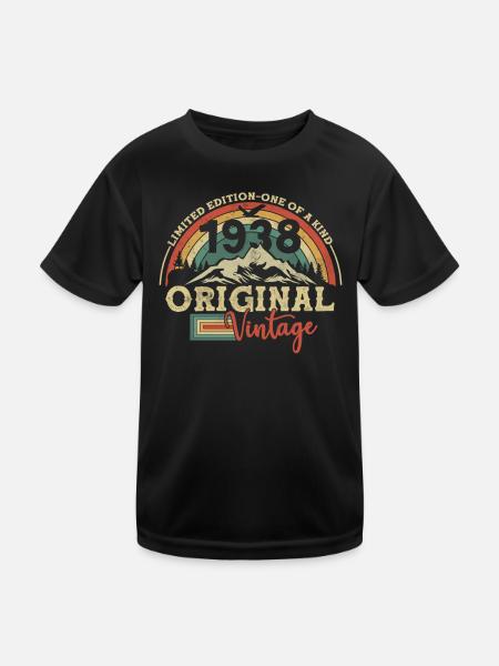 Birthday present 1938 - Kids Functional T-Shirt - black - Front
