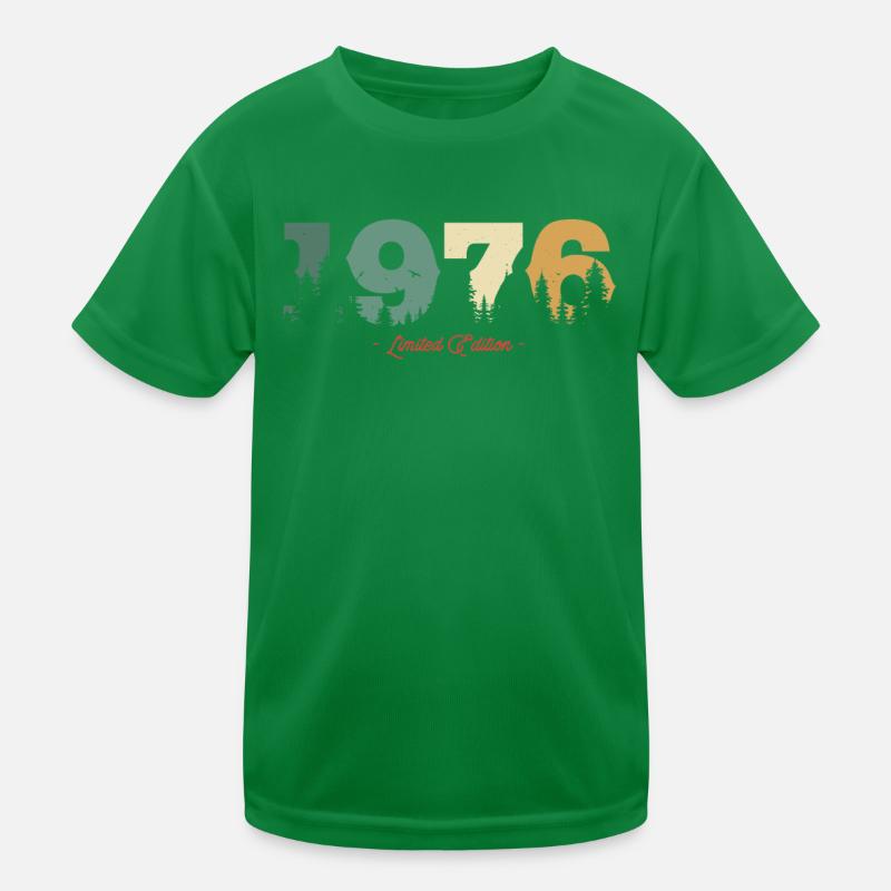 Cadeau D'anniversaire Vintage Forêt 1976 Kinder Funktions-T-Shirt