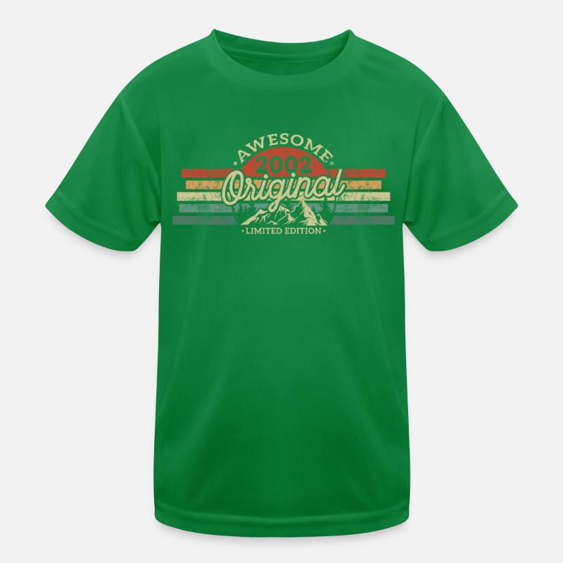 2002 Vintage Anniversaire Rétro Cadeau T-shirt sport Enfant
