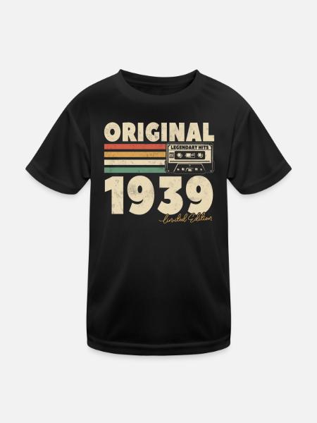 Legendary hits 1939 - 84 years - Kids Functional T-Shirt - black - Front