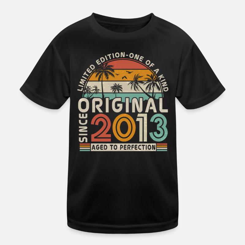 10. Geburtstag 2013 - Kinder Funktions-T-Shirt - Schwarz